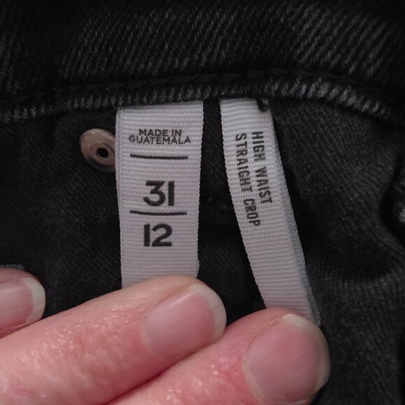 Loft High Waist Straight Crop Raw Hem Women's Size 12 - Picture 9 of 9